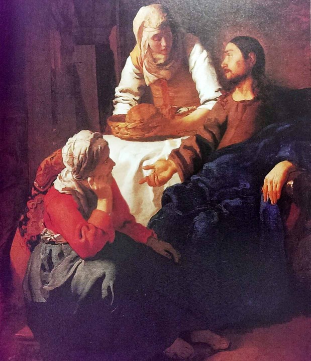 フェルメール　マルタとマリアの家のキリスト　1655　エジンバラ、スコットランド国立美術館