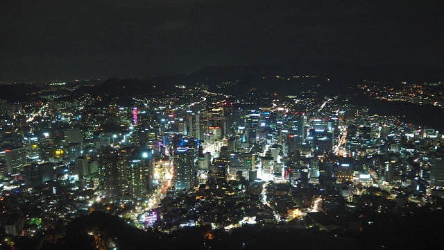 韓国　ソウルの夜景