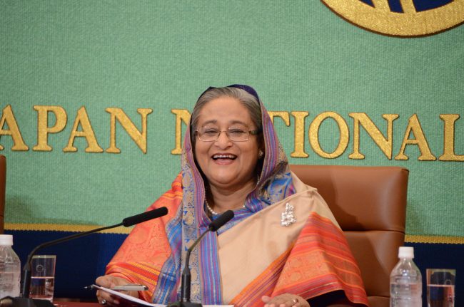 バングラデシュ　ハシナ首相